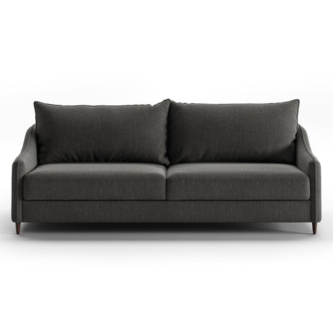 Luonto Ethos King Sofabed in Fabric Oliver 515 with Wood Foot and Nest Mechanism Front Closed