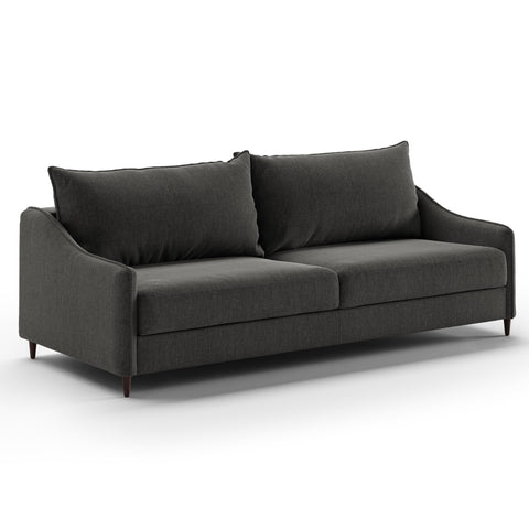 Luonto Ethos King Sofabed in Fabric Oliver 515 with Wood Foot and Nest Mechanism Side Closed