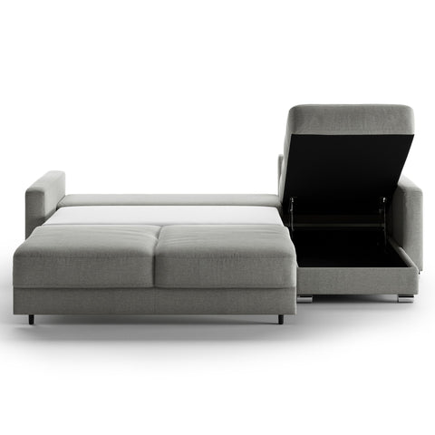 Luonto Hampton Queen Sectional Chaise Sofabed in Fabric Rodeo 104 with a Hybrid Mechanism