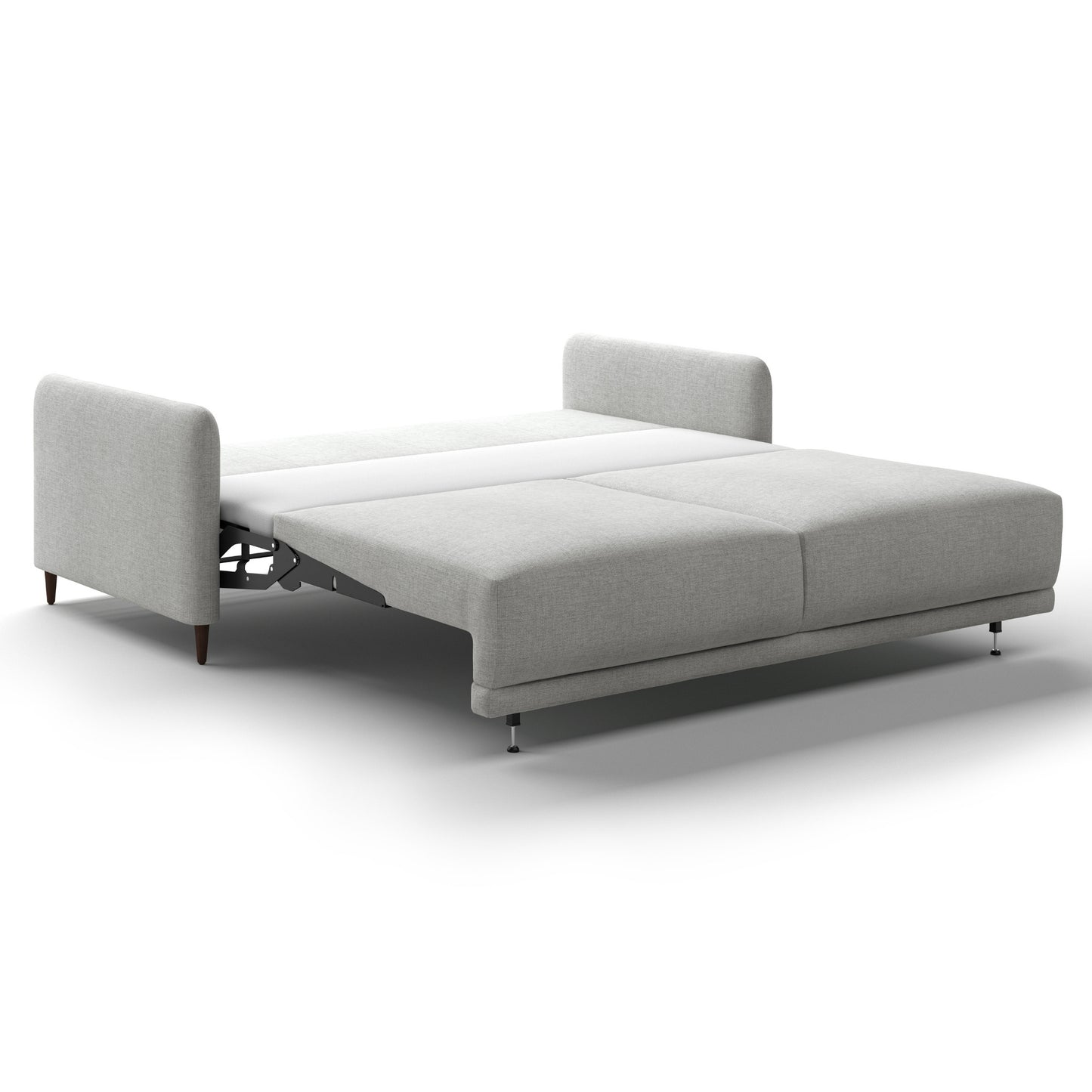 Luonto Haven King Sofabed in Fabric Atlantic 01 with Wood Feet and a Hybrid Mechanism