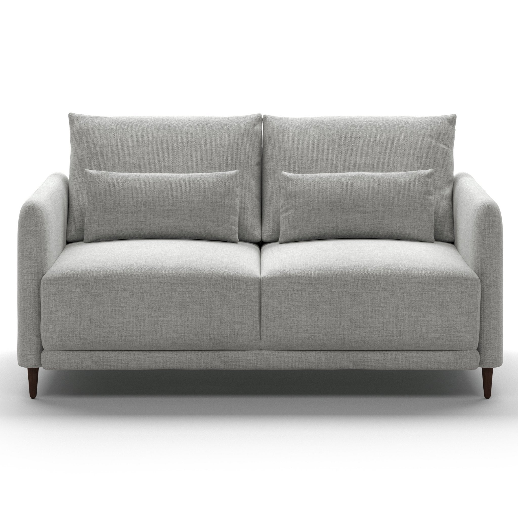 Luonto Haven Queen Sofabed in Fabric Atlantic 01 with Wood Feet and Hybrid Mechanism