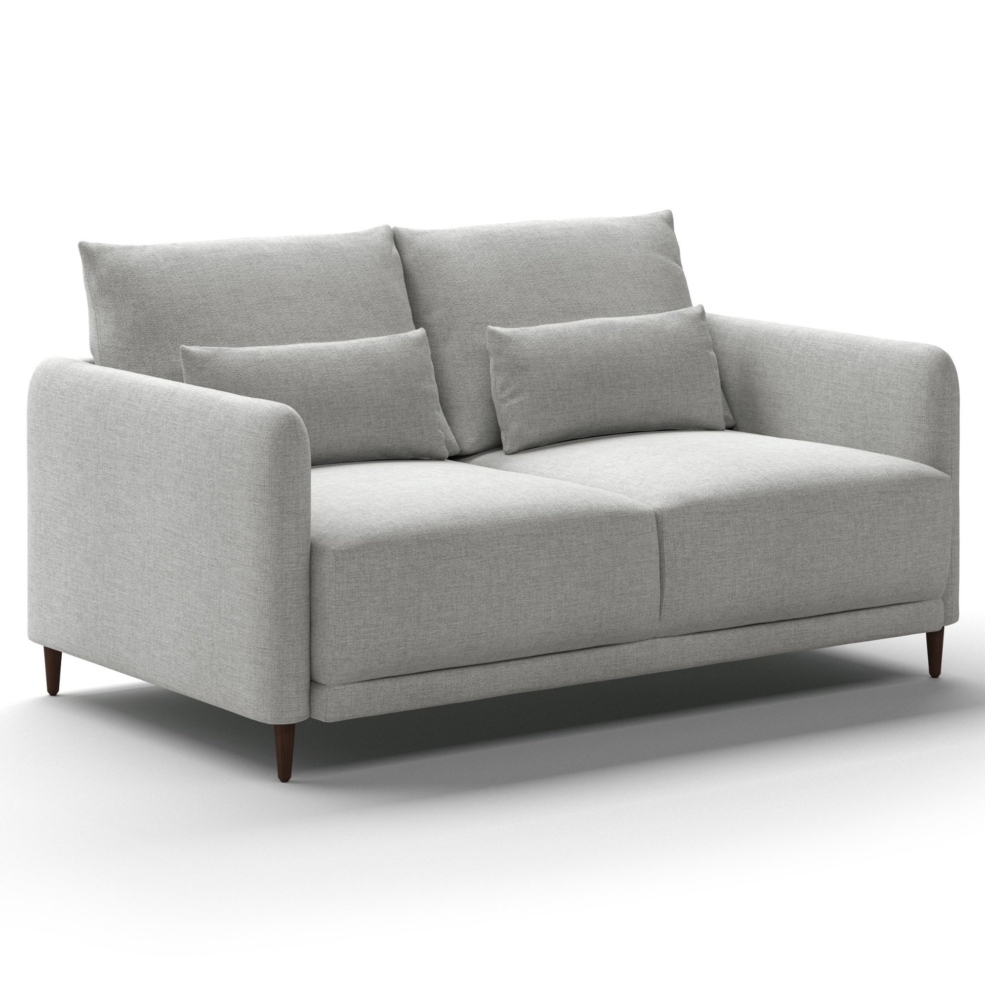 Luonto Haven Queen Sofabed in Fabric Atlantic 01 with Wood Feet and Hybrid Mechanism