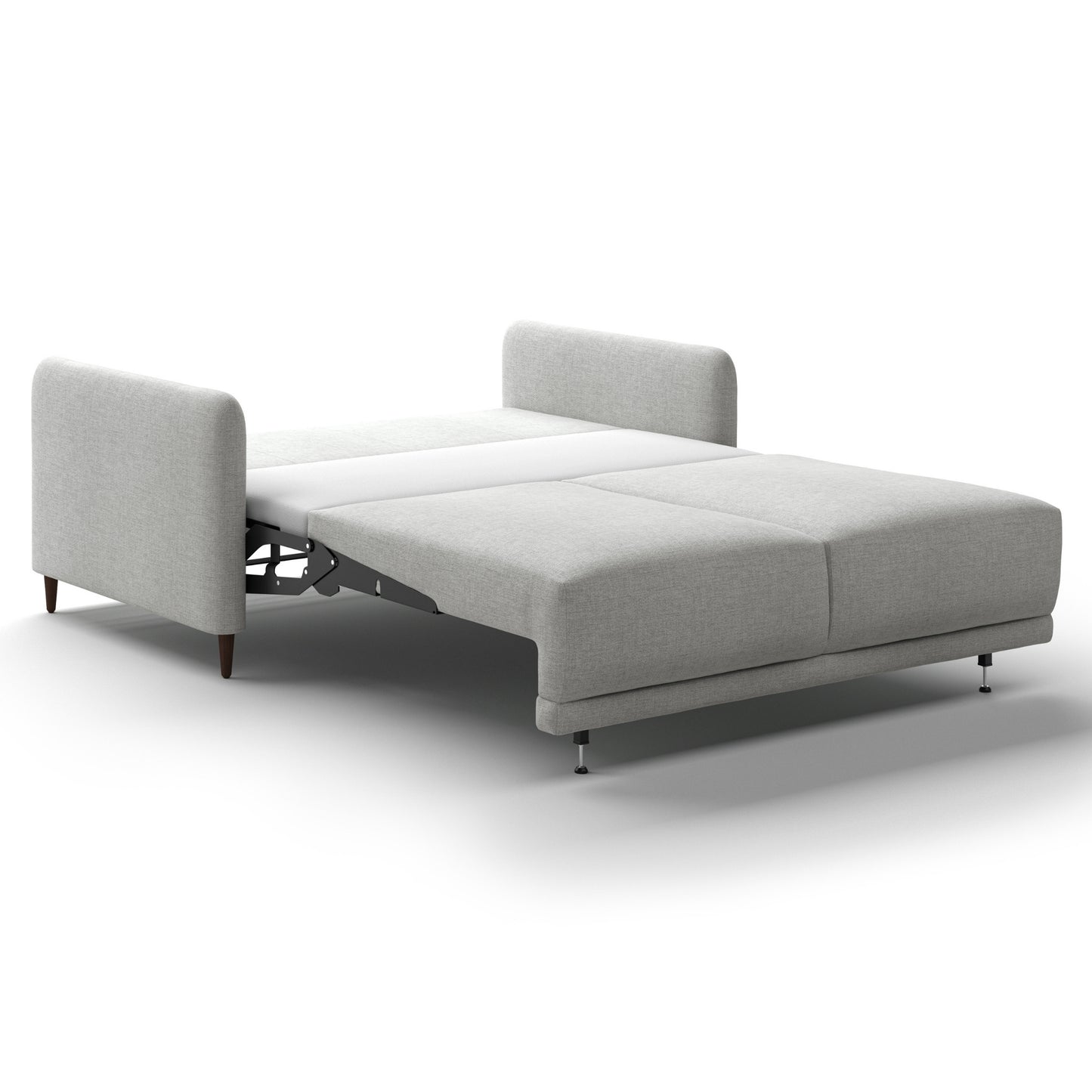 Luonto Haven Queen Sofabed in Fabric Atlantic 01 with Wood Feet and Hybrid Mechanism