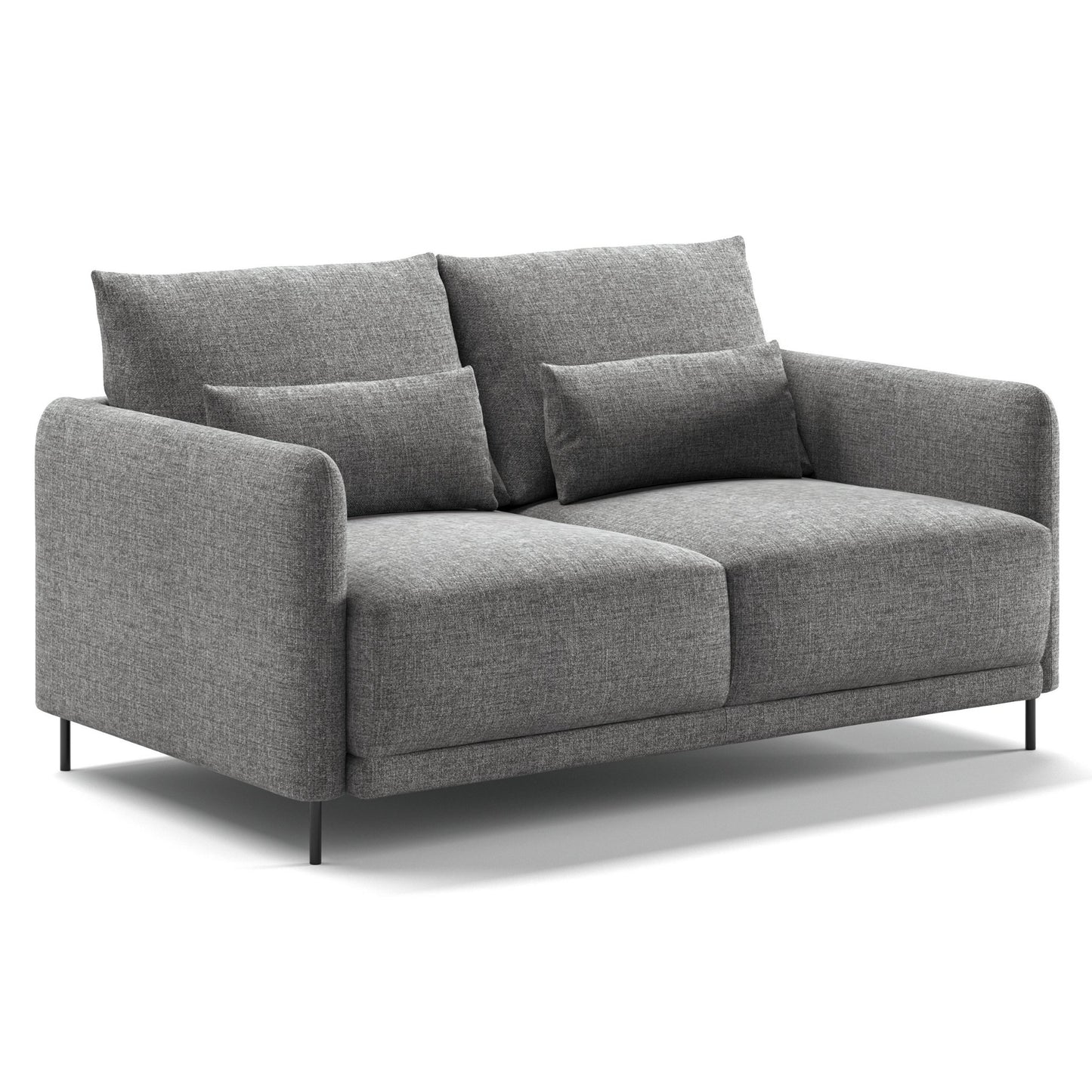 Luonto Haven Queen Sofabed in Fabric Atlantic 07 with Metal Feet and Hybrid Mechanism