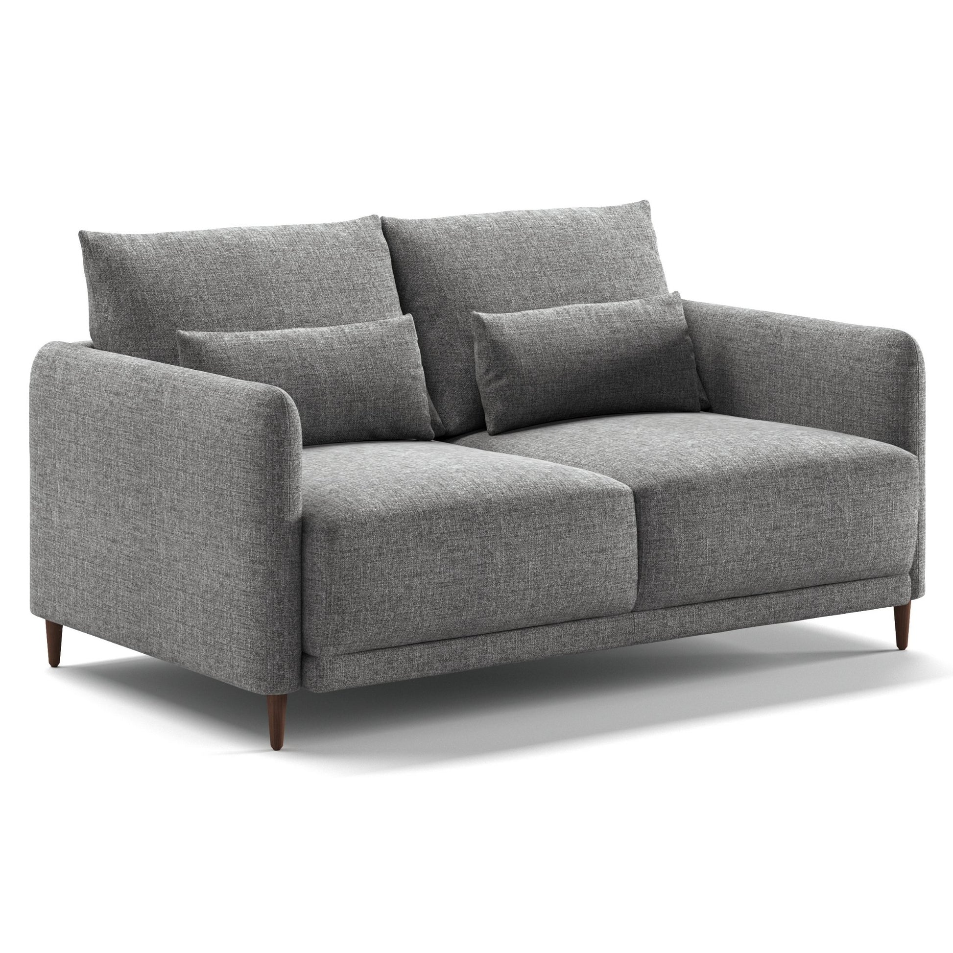 Luonto Haven Queen Sofabed in Fabric Atlantic 07 with Wood Feet and Hybrid Mechanism