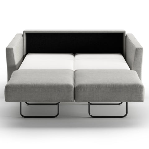 Luonto Monika Full XL Sofabed in Fabric Oliver 173 with Nest Mechanism in Front Open View