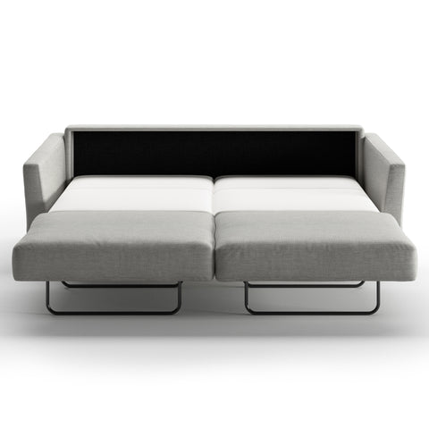 Luonto Monika King Sofabed in Fabric Oliver 173 with Nest Mechanism in Front Open View