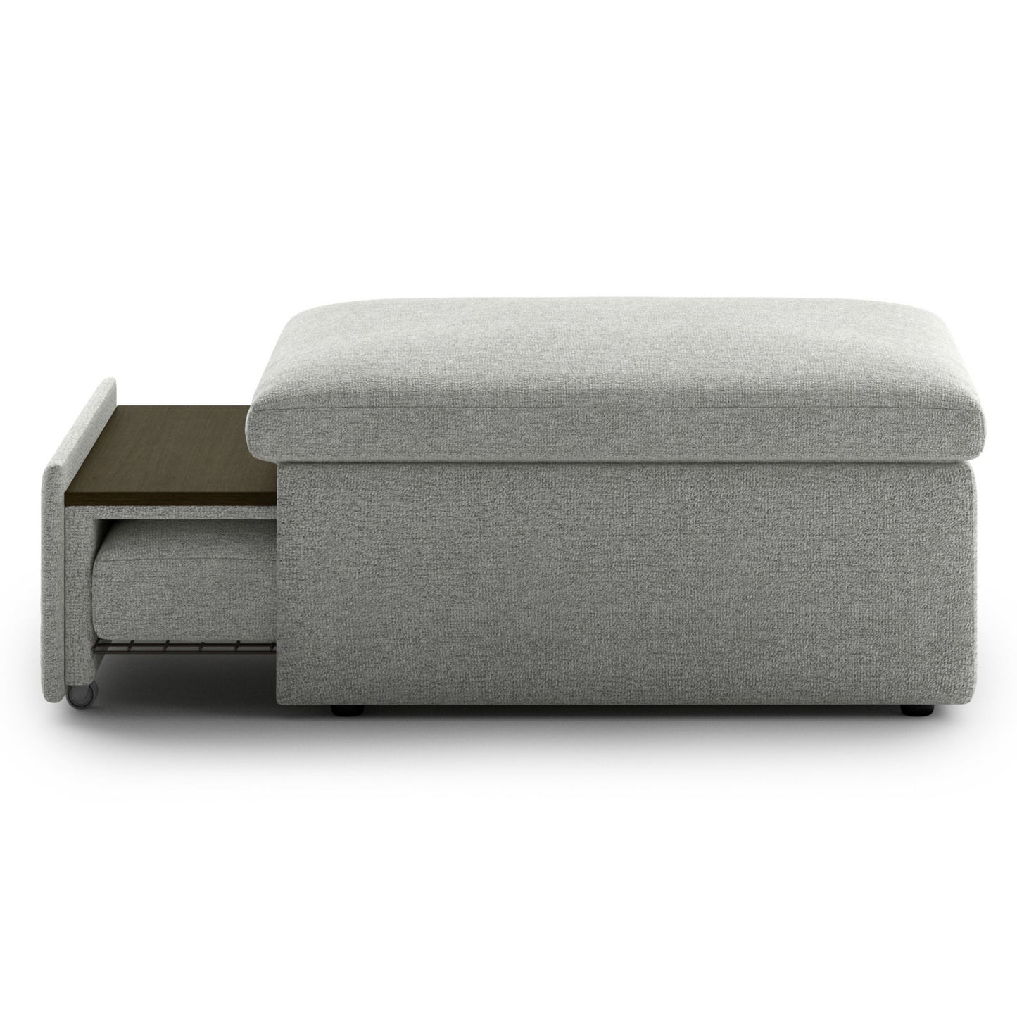 Luonto Otto Cot Sleeper Ottoman with a Drawer Mechanism and Smoked Birch Feet