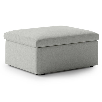 Luonto Otto Cot Sleeper Ottoman with a Drawer Mechanism and Smoked Birch Feet