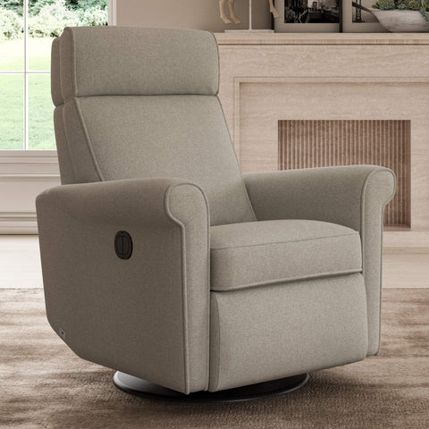 Luonto Rolled Recliner with Glide and Swivel Functions, Room Photo Closed