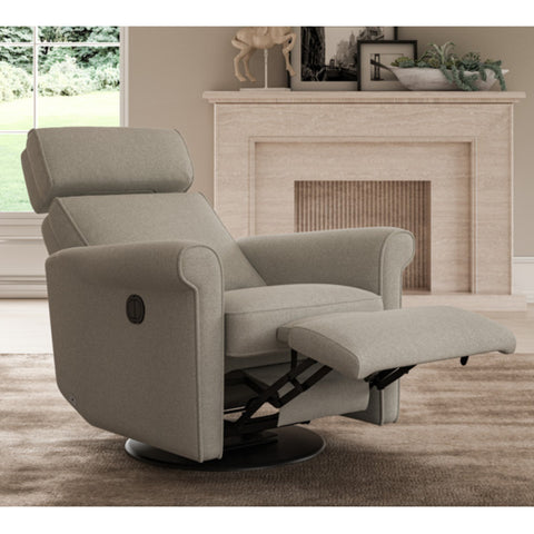 Luonto Rolled Recliner with Glide and Swivel Functions, Room Photo Open