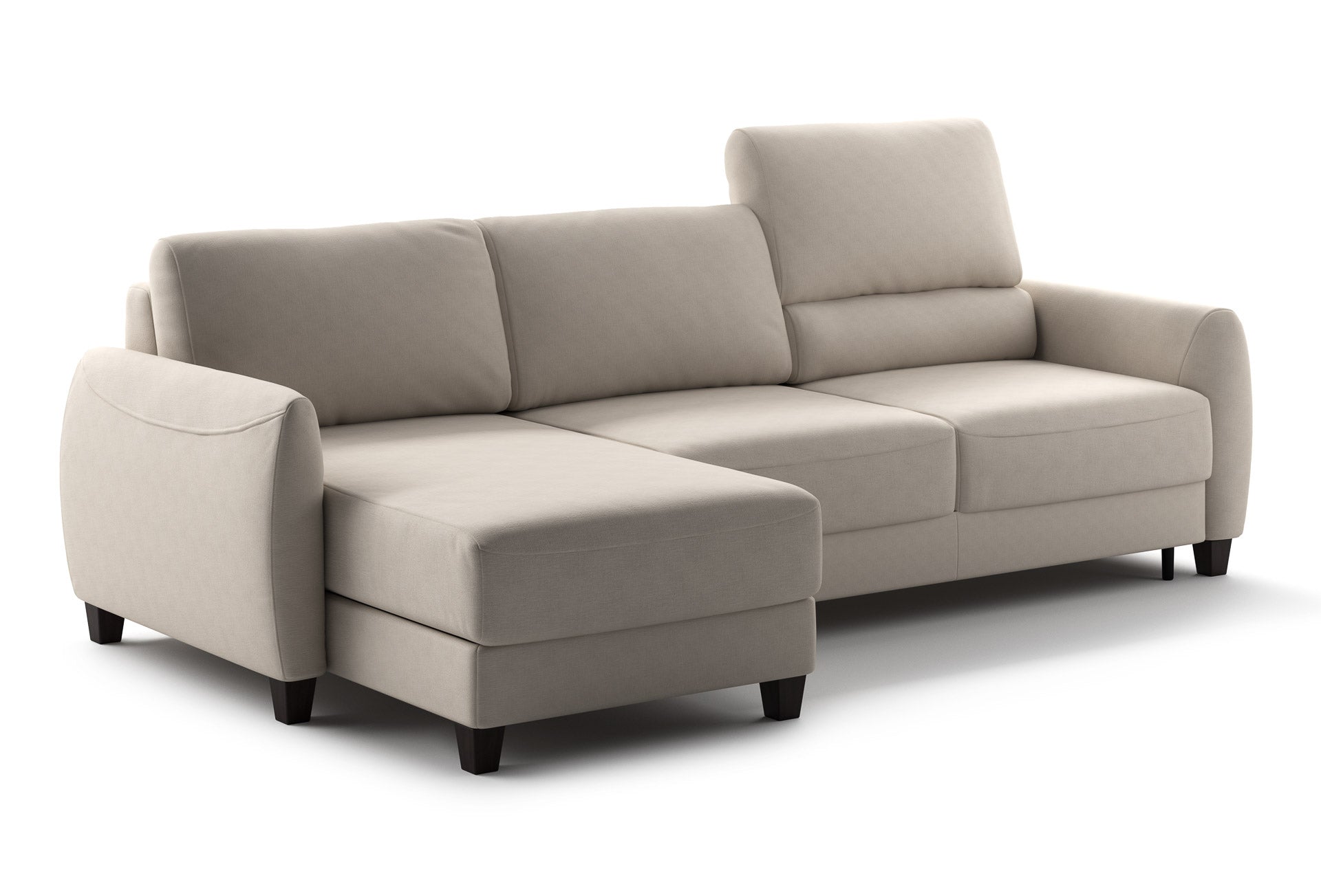 Luonto Delta Reversible Chaise Sleeper in Cloud 02 - Closed - angle view