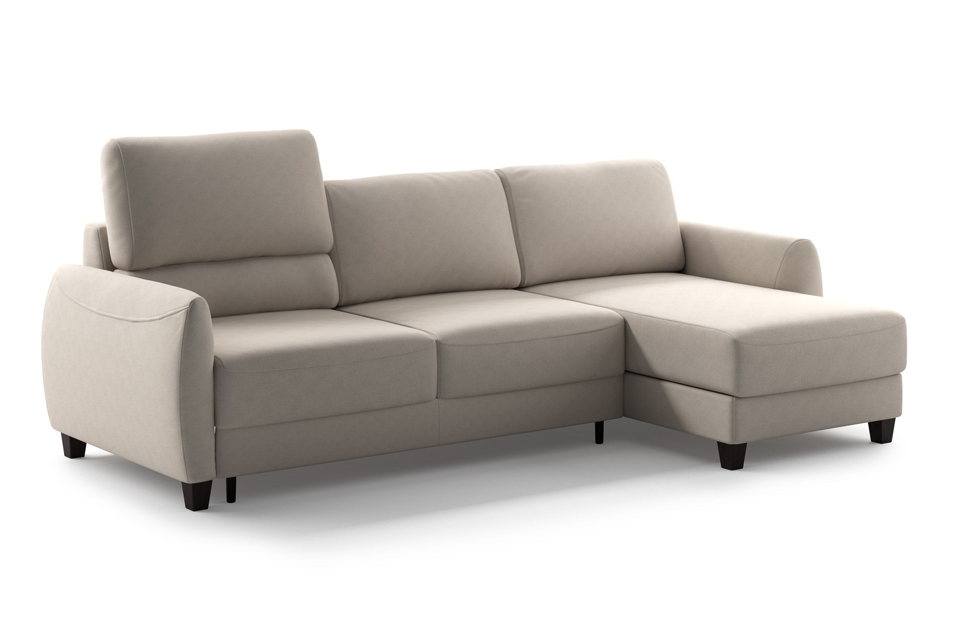 Luonto Delta Reversible Chaise Sleeper in Cloud 02 - Closed - angle view