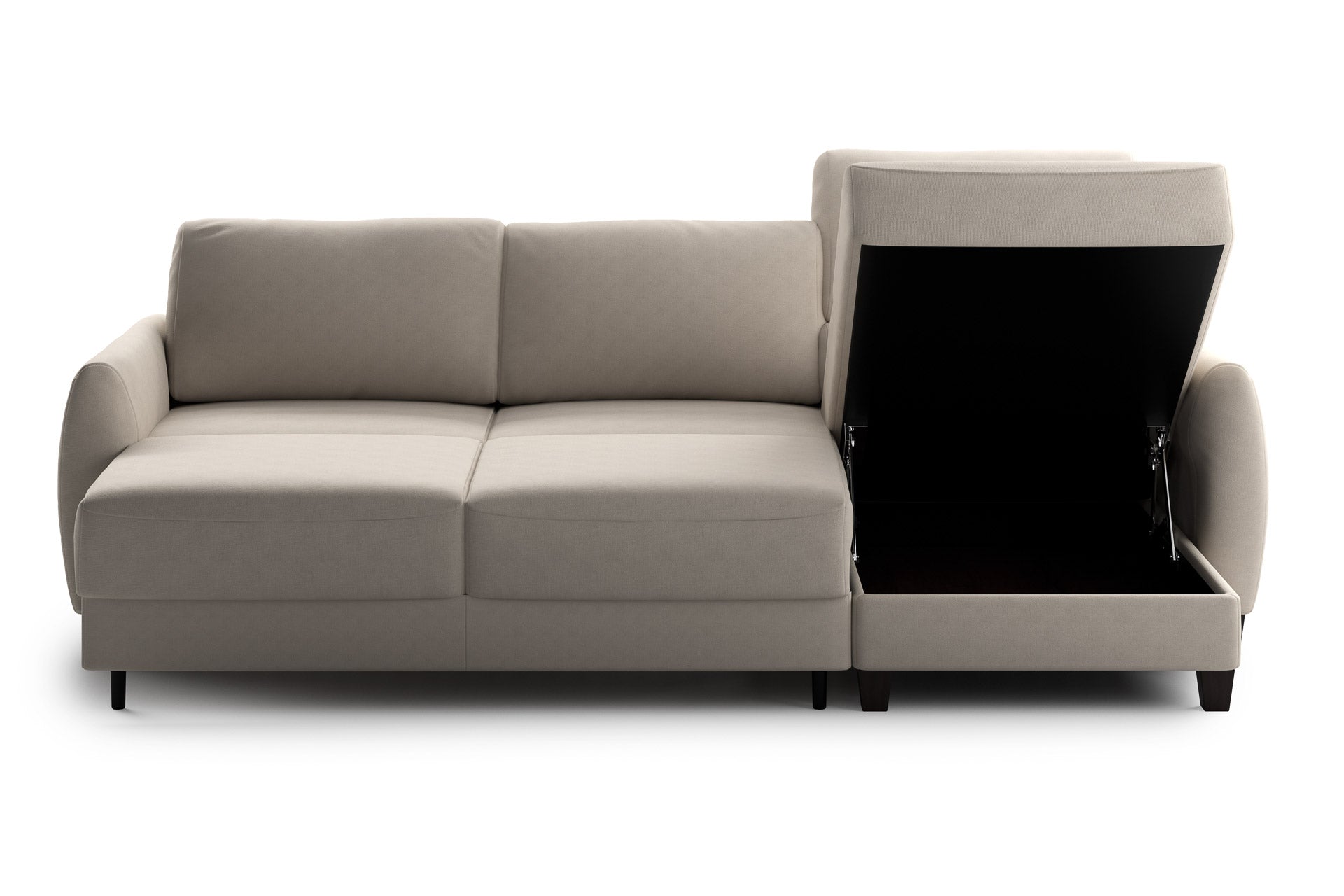 Luonto Delta Reversible Chaise Sleeper in Cloud 02 - Open - front view