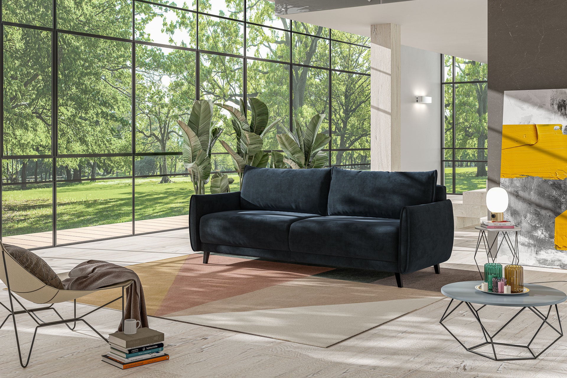 Luonto Dolphin Sleeper Sofa in Glamour 13 - Closed