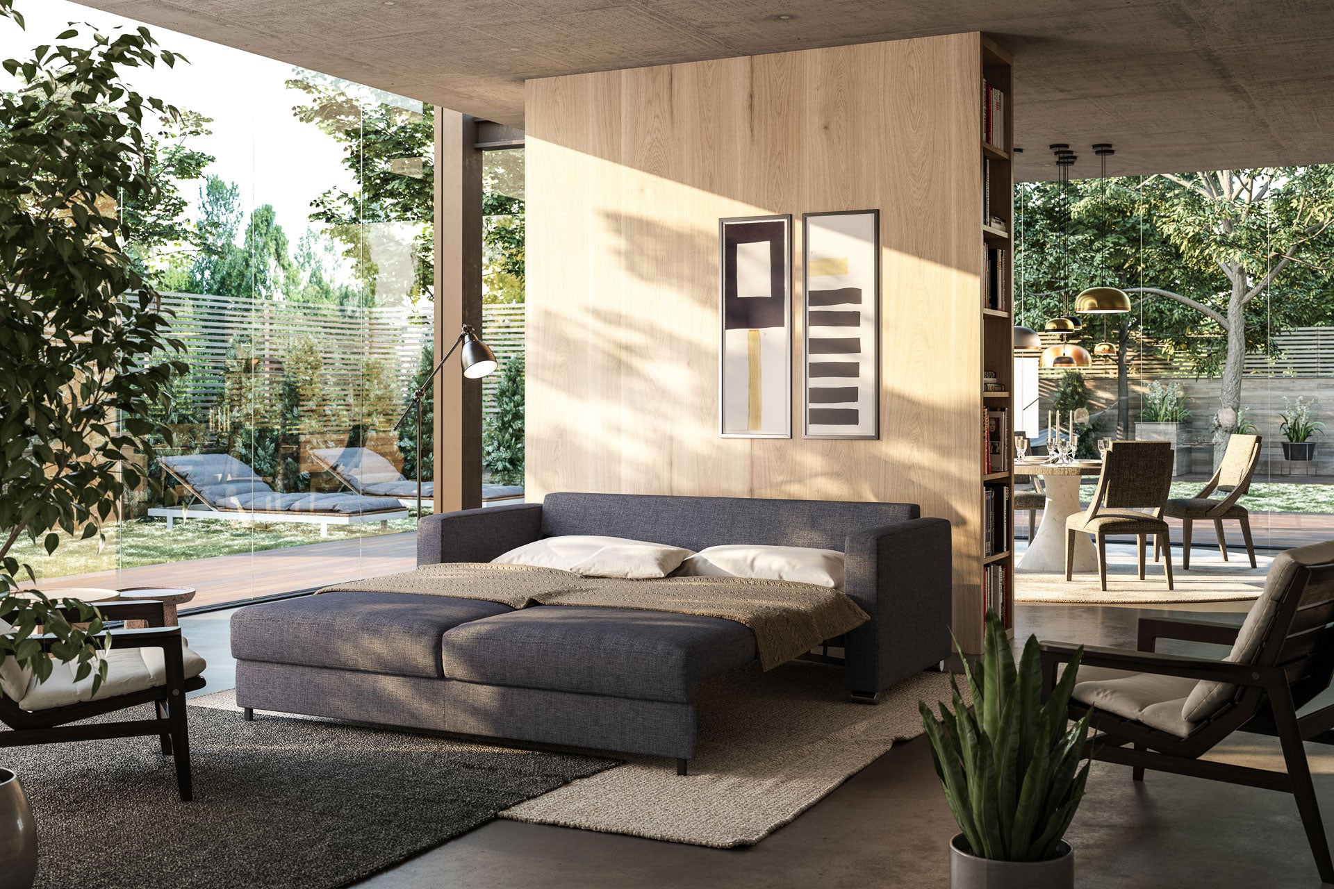 Luonto Fantasy Sleeper Sofa - Open - lifestyle
