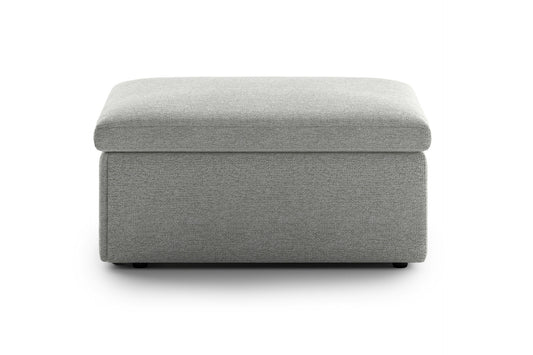 Luonto Otto Sleeper Ottoman in Lea 40 - Closed - front view