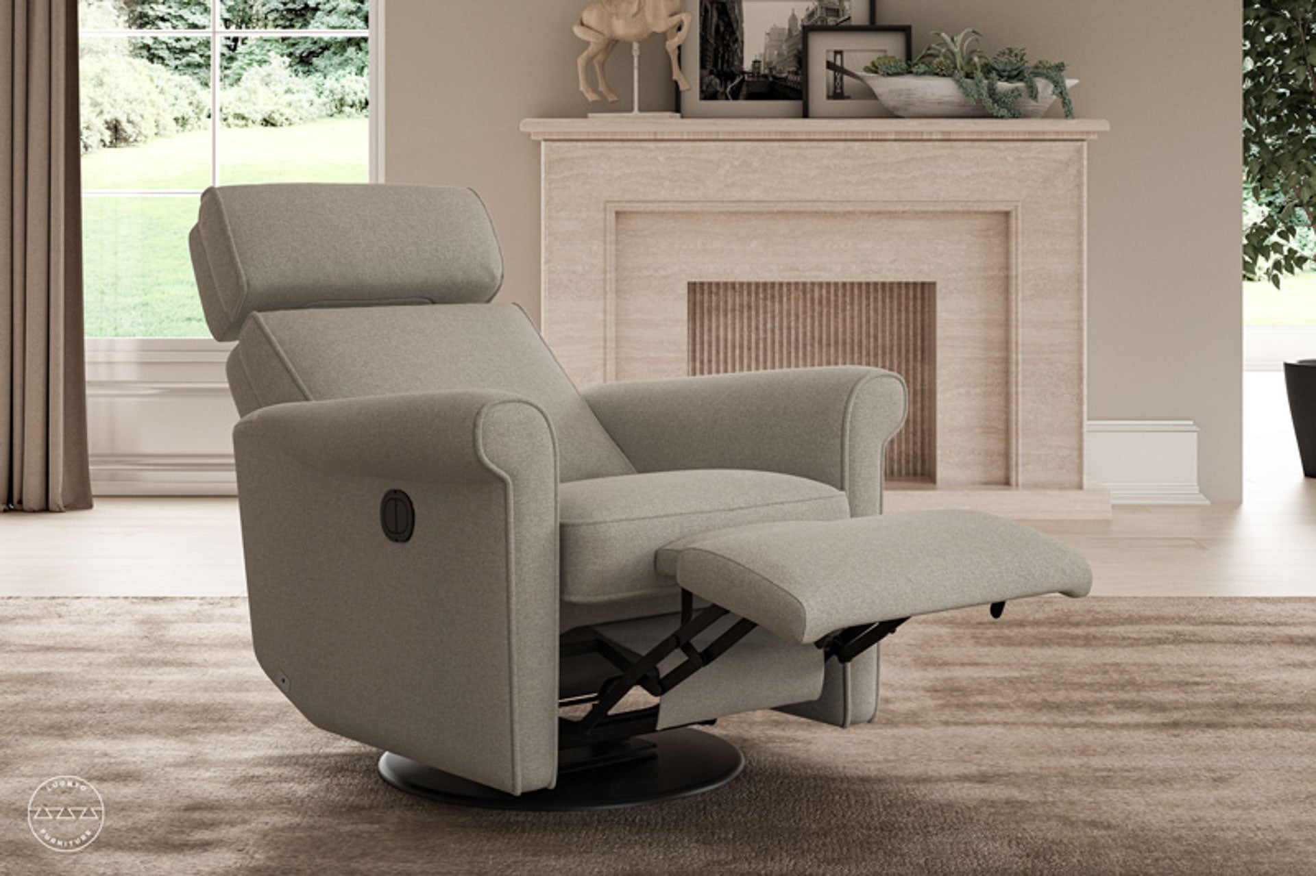 Luonto Rolled Recliner - Open - lifestyle