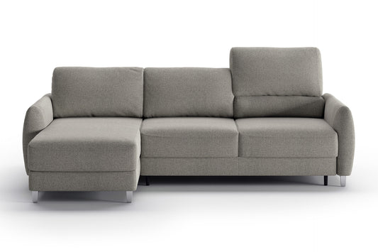 Luonto Delta Reversible Chaise Sleeper in Rene 03 - Closed - front view