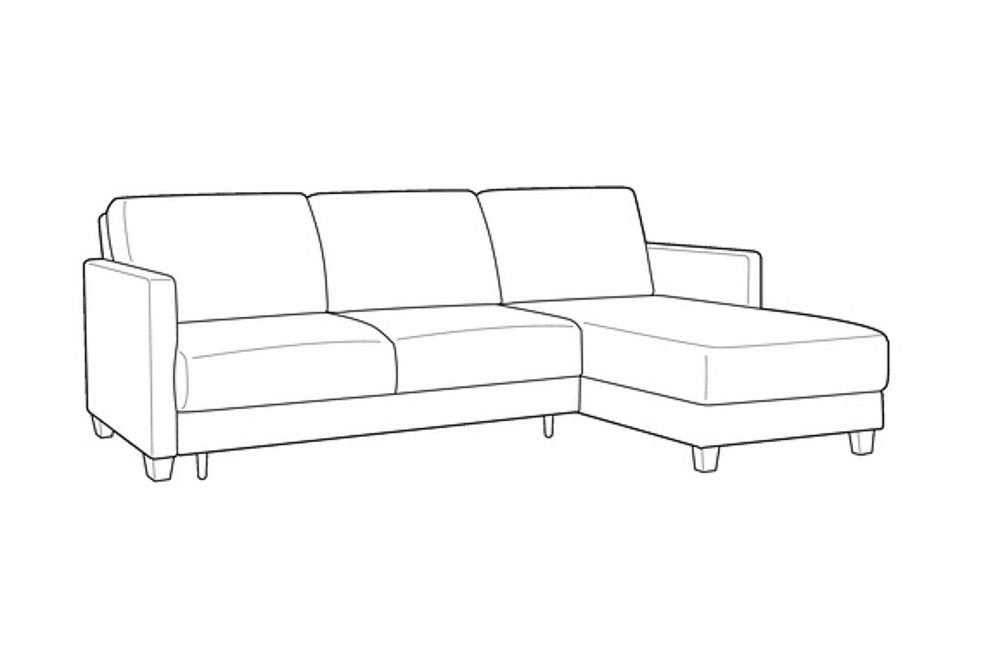 Custom Luonto Martta Reversible Chaise Sleeper with Flip Function