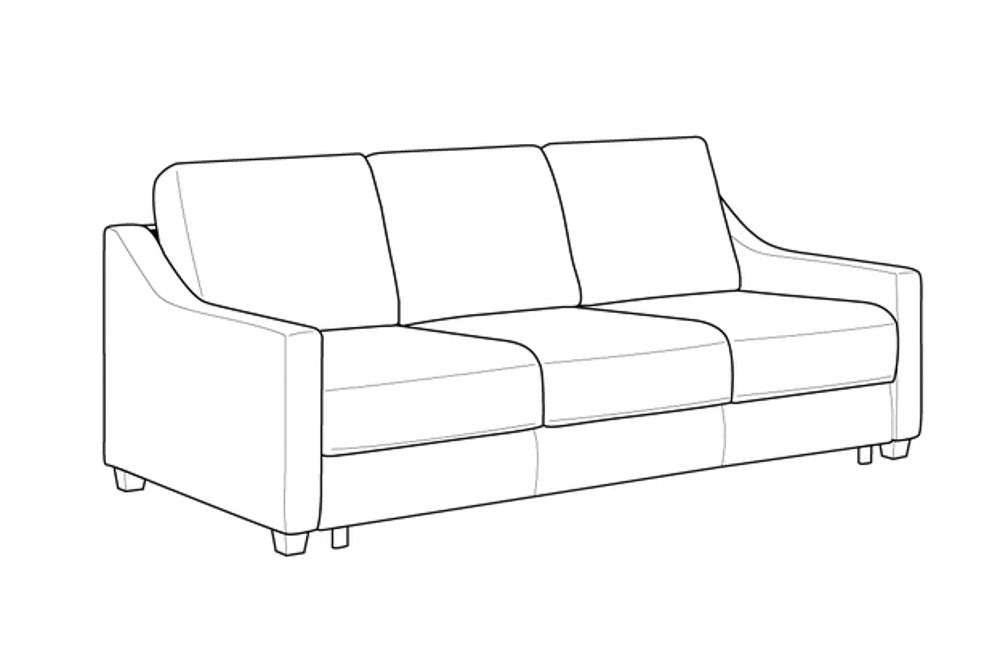Custom Luonto Nautica Sleeper Sofa with Level Function