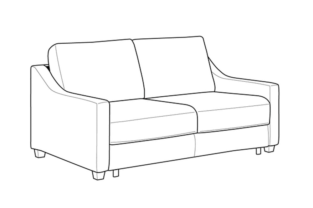 Custom Luonto Nautica Sleeper Sofa with Level Function
