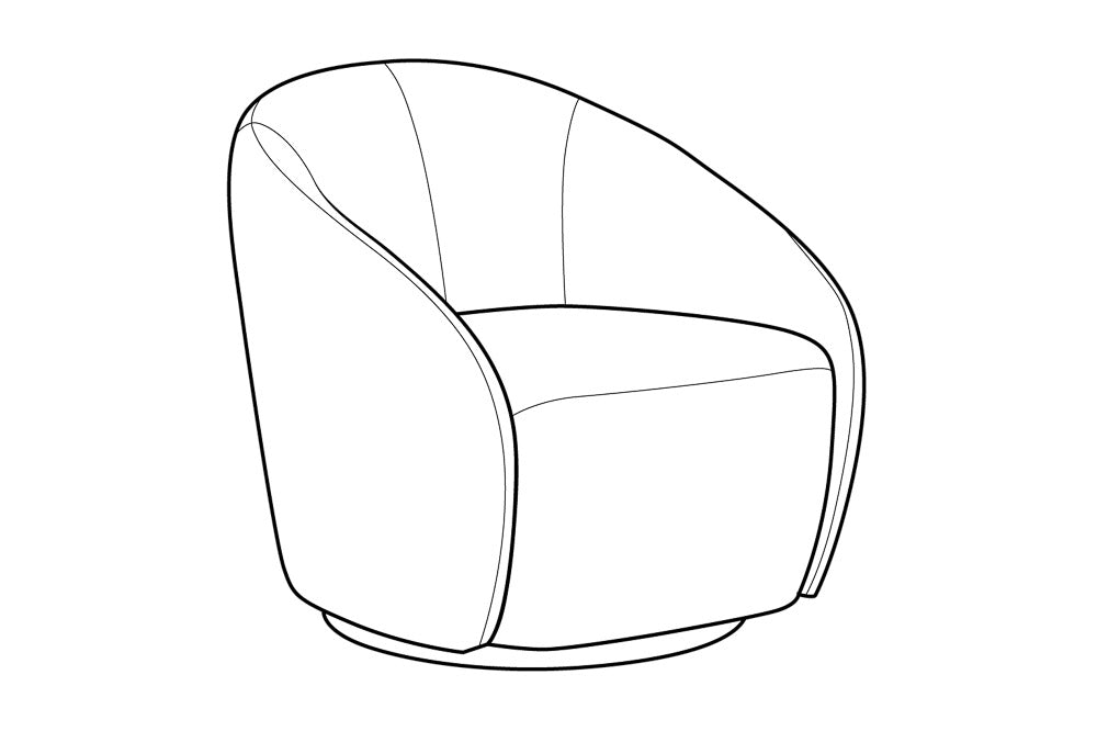 Custom Luonto Regalia Swivel Chair with Swivel Function