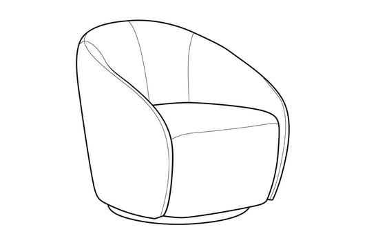 Custom Luonto Regalia Swivel Chair with Swivel Function