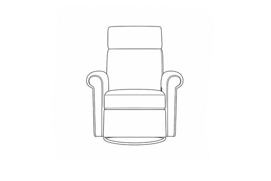 Custom Luonto Rolled Recliner with Recliner Function