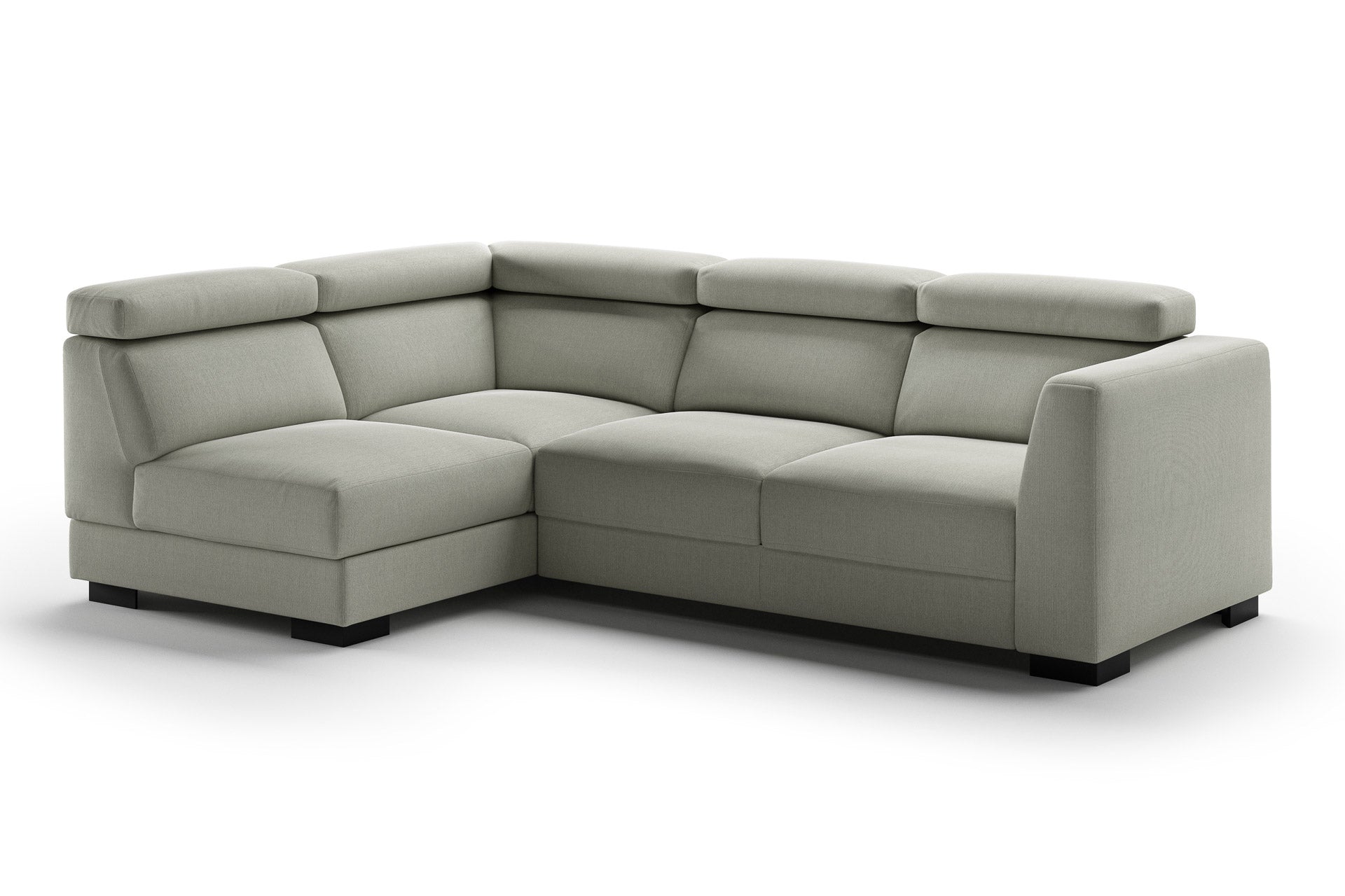 Luonto Halti Sectional Sleeper - Walnut leg - Closed - angle view