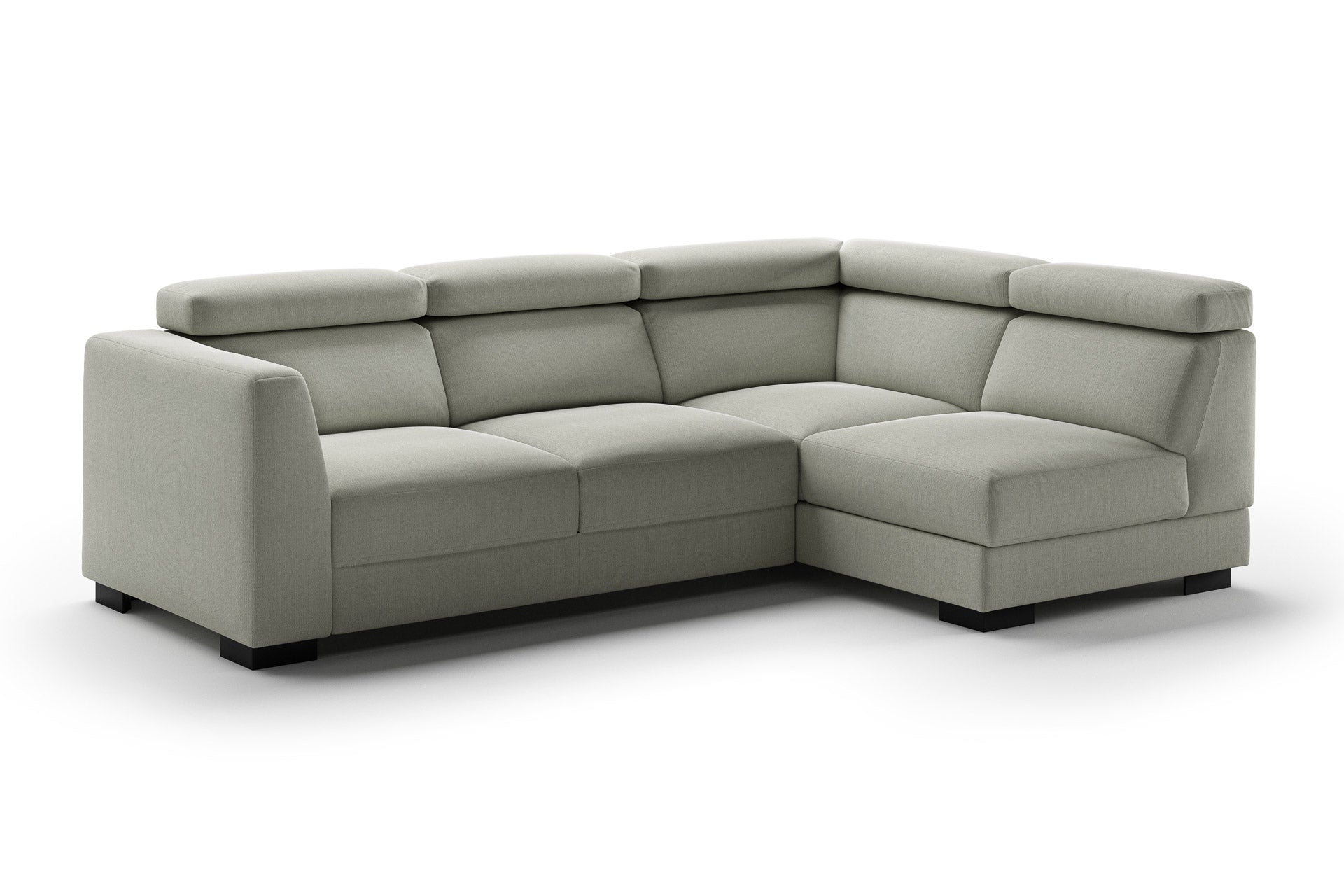 Luonto Halti Sectional Sleeper - Walnut leg - Closed - angle view