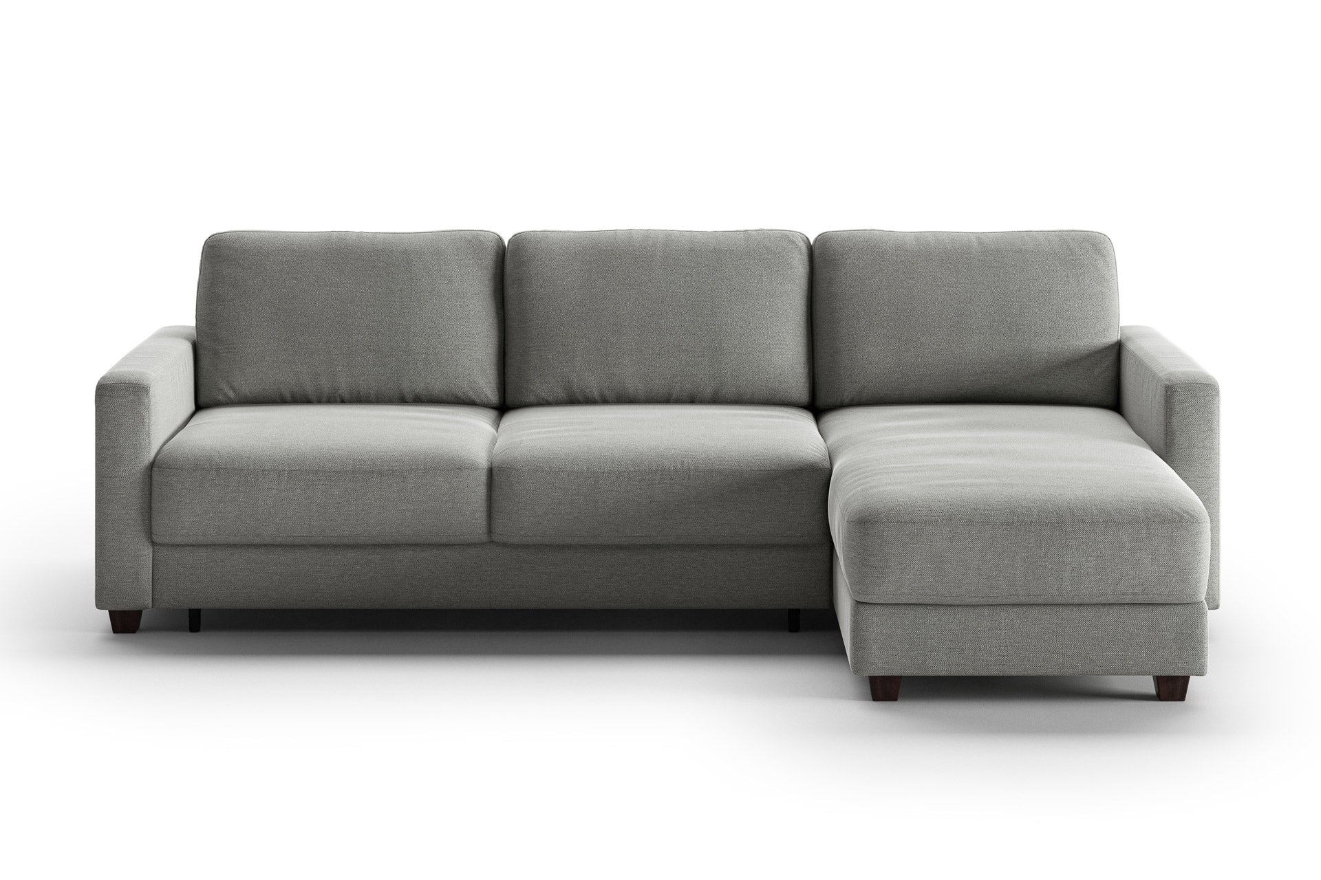 Luonto Hampton Reversible Chaise Sleeper - Queen in Rodeo 104 - Walnut leg - Closed - front view