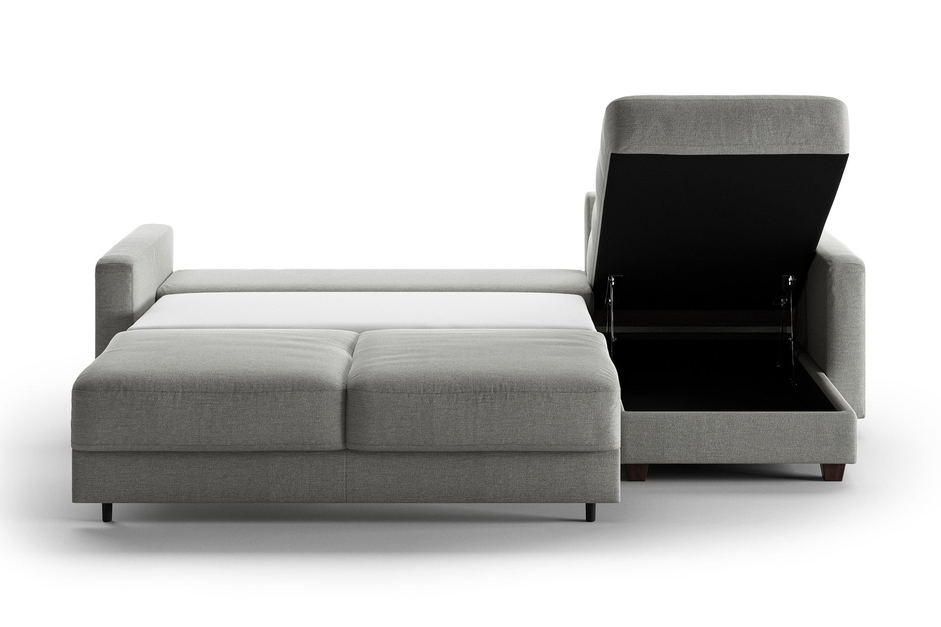 Luonto Hampton Reversible Chaise Sleeper - Queen in Rodeo 104 - Walnut leg - front view