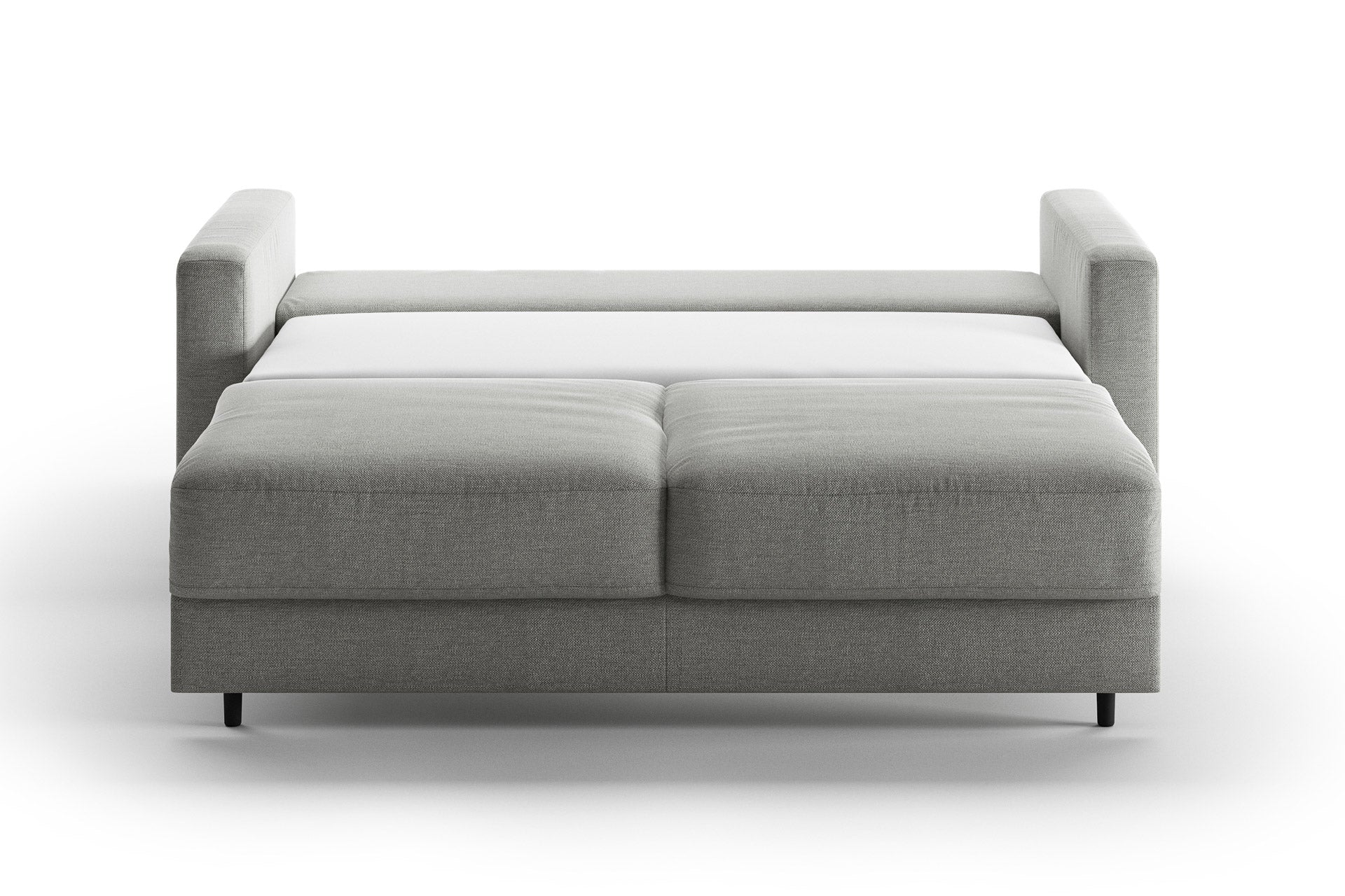 Luonto Hampton Sleeper Sofa - Queen in Rodeo 104 - Walnut leg - Open - front view