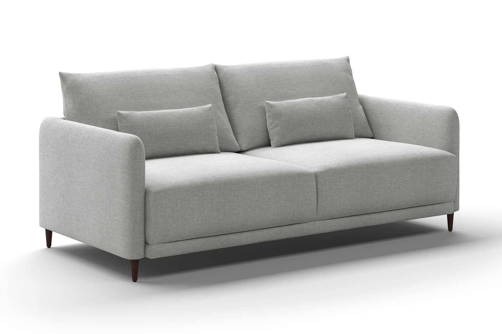 Luonto Haven Sleeper Sofa - King in Atlantic 01 - Walnut leg - Closed - angle view