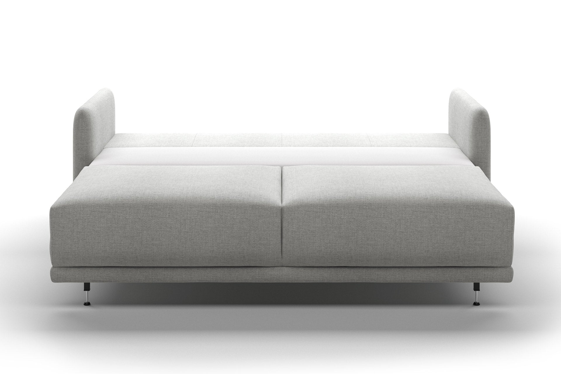 Luonto Haven Sleeper Sofa - King in Atlantic 01 - Walnut leg - Open - front view