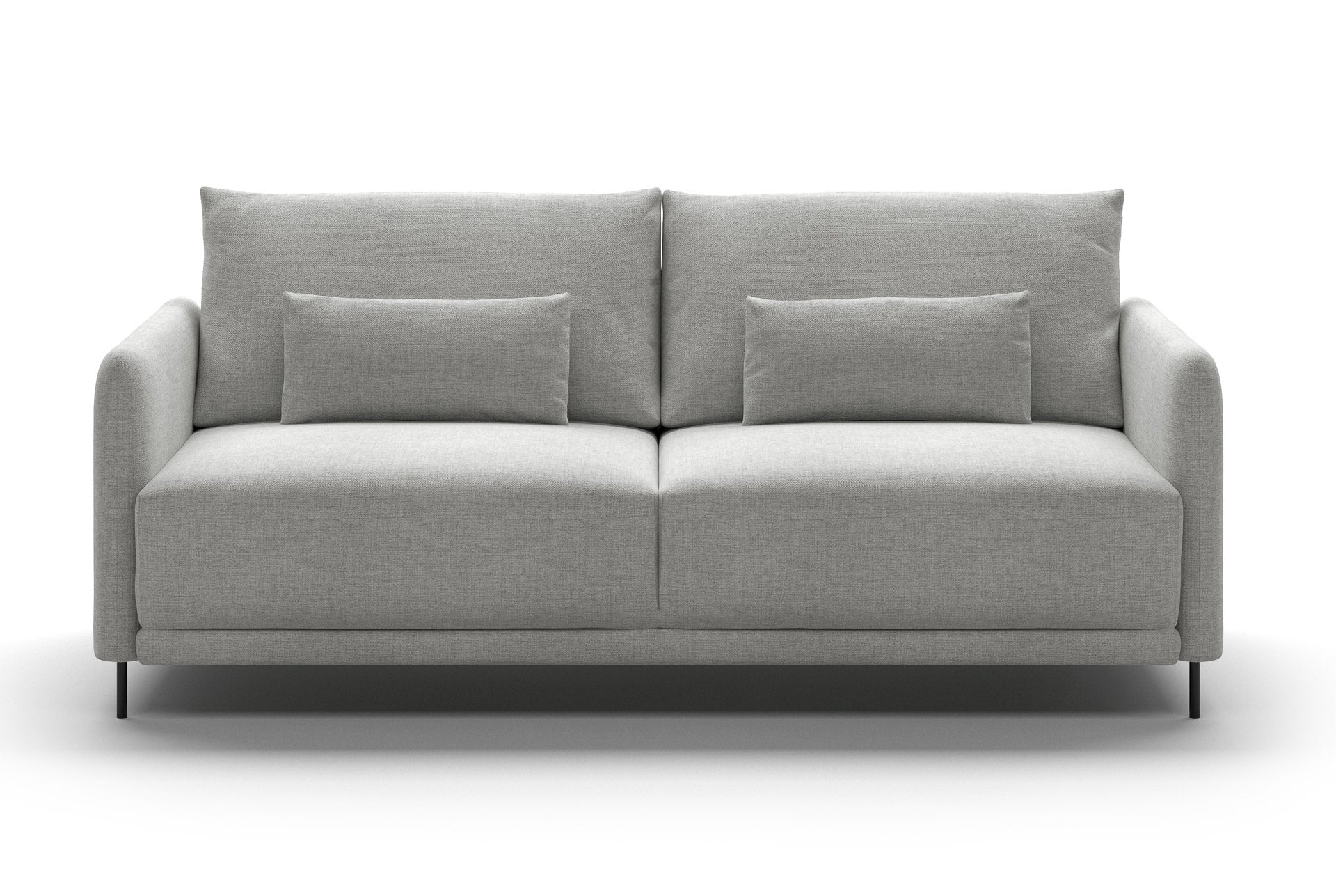 Luonto Haven Sleeper Sofa - King in Atlantic 01 - Black Metal leg - Closed - front view