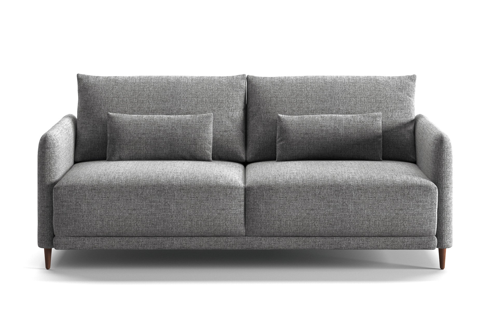 Luonto Haven Sleeper Sofa - King in Atlantic 07 - Walnut leg - Closed - front view