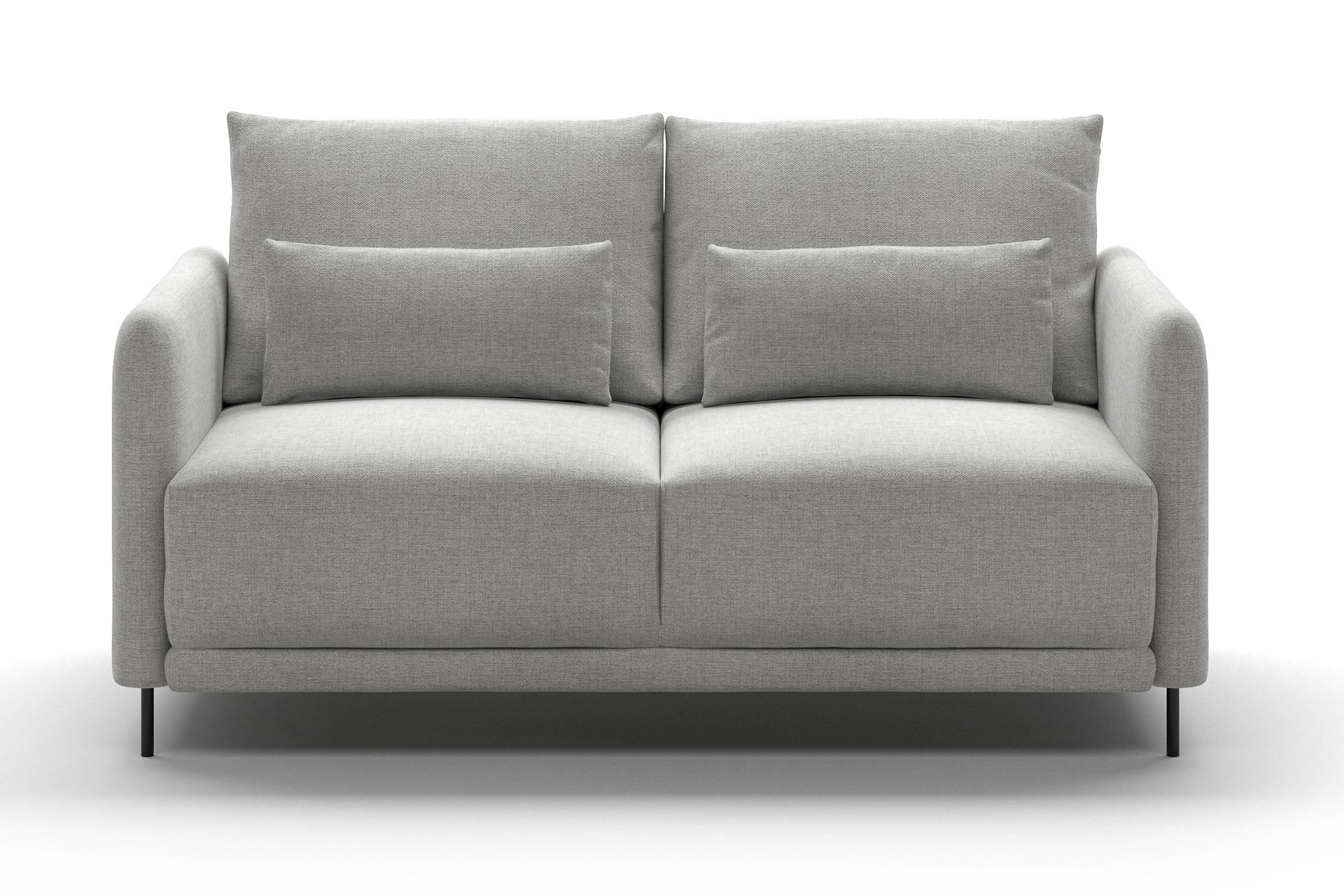 Luonto Haven Sleeper Sofa - Queen in Atlantic 01 - Black Metal leg - Closed - front view