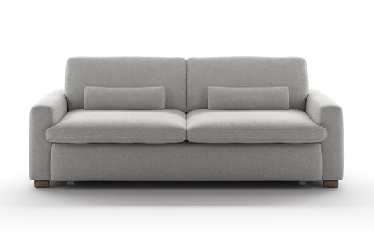Luonto Kai Sleeper Sofa - Full in Oasis 15 - Walnut leg - Closed - front view