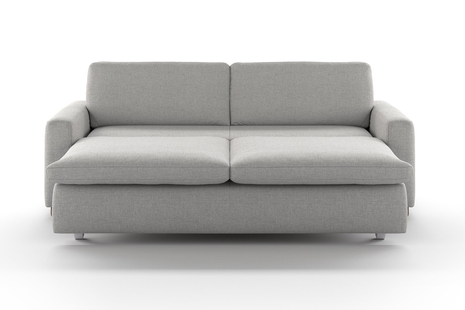 Luonto Kai Sleeper Sofa - Full in Oasis 15 - Walnut leg - Open - front view