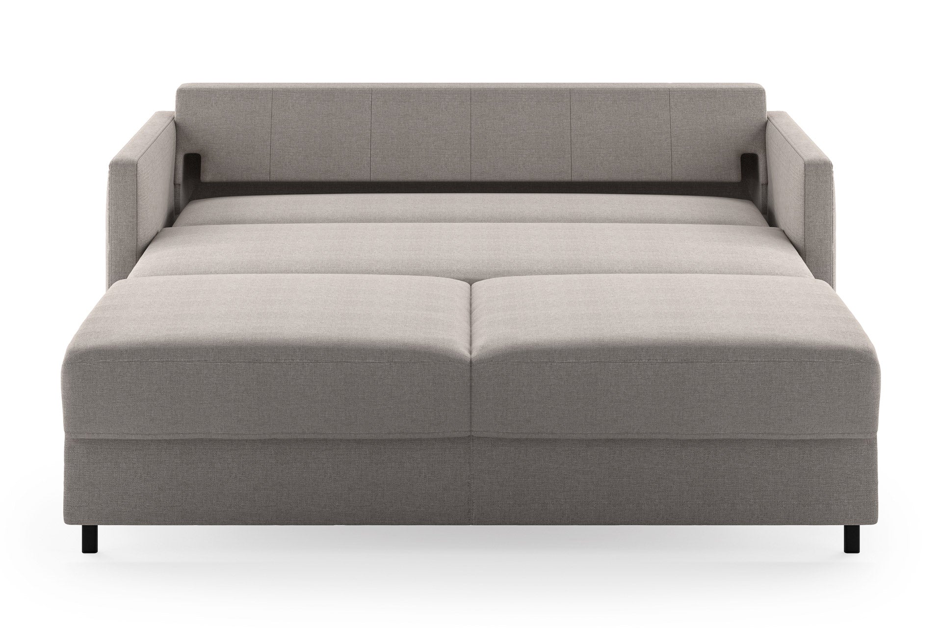 Luonto Polar Sleeper Sofa - Queen in Oasis 01 - Walnut leg - Open - front view