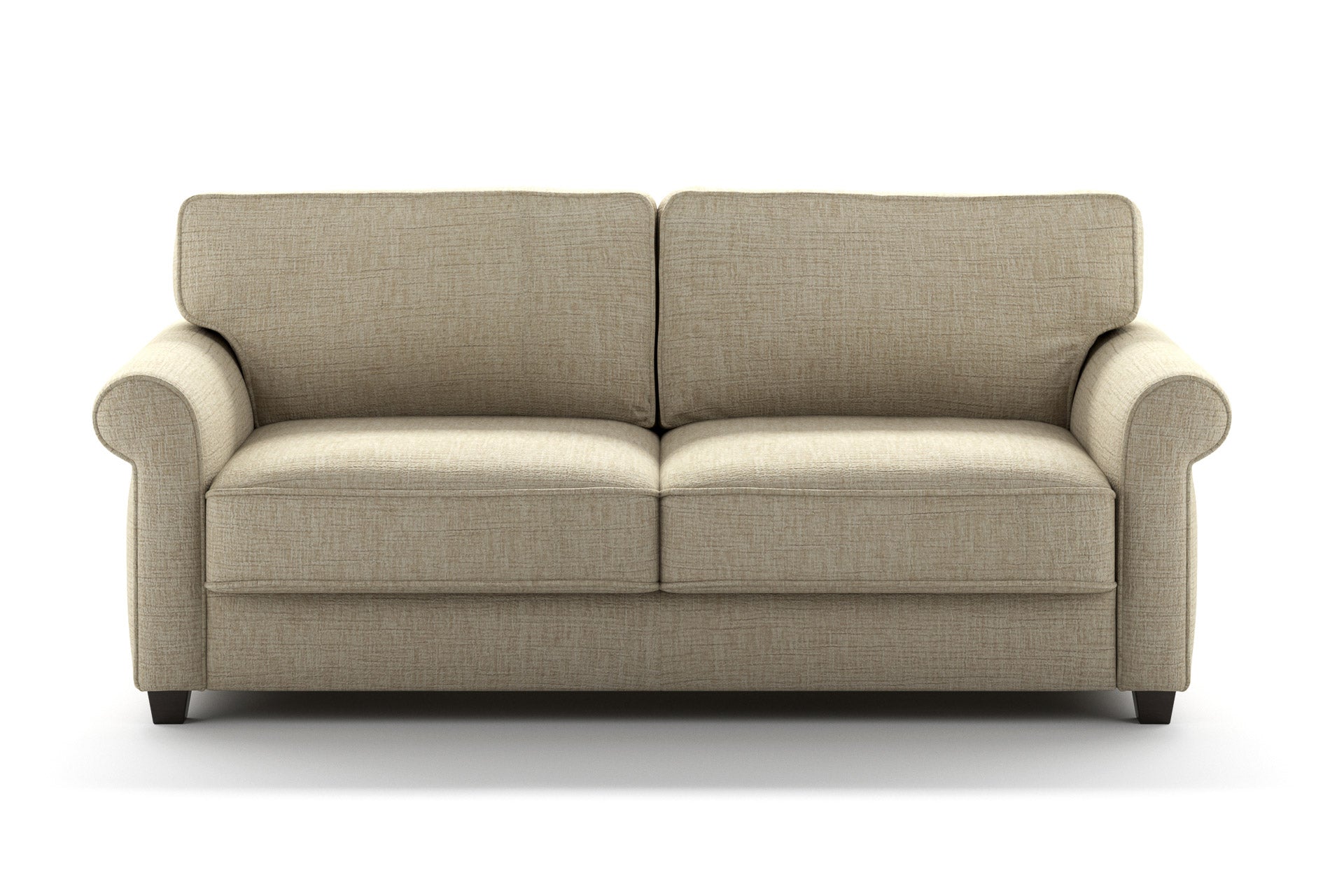 Luonto Willow Sleeper Sofa - Queen in Horizon 08 - Wenge leg - Closed - front view