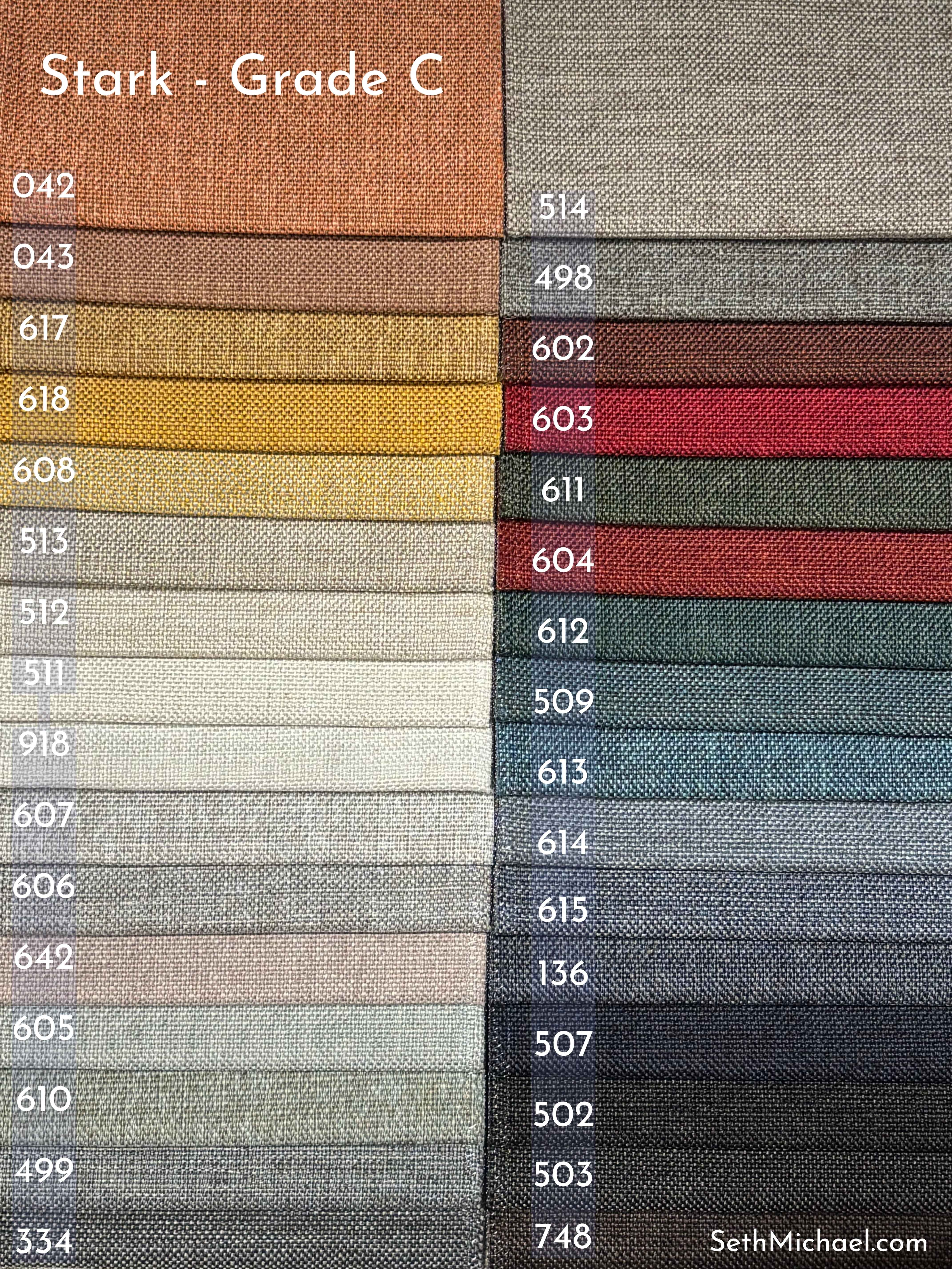 Luonto Stark swatch board