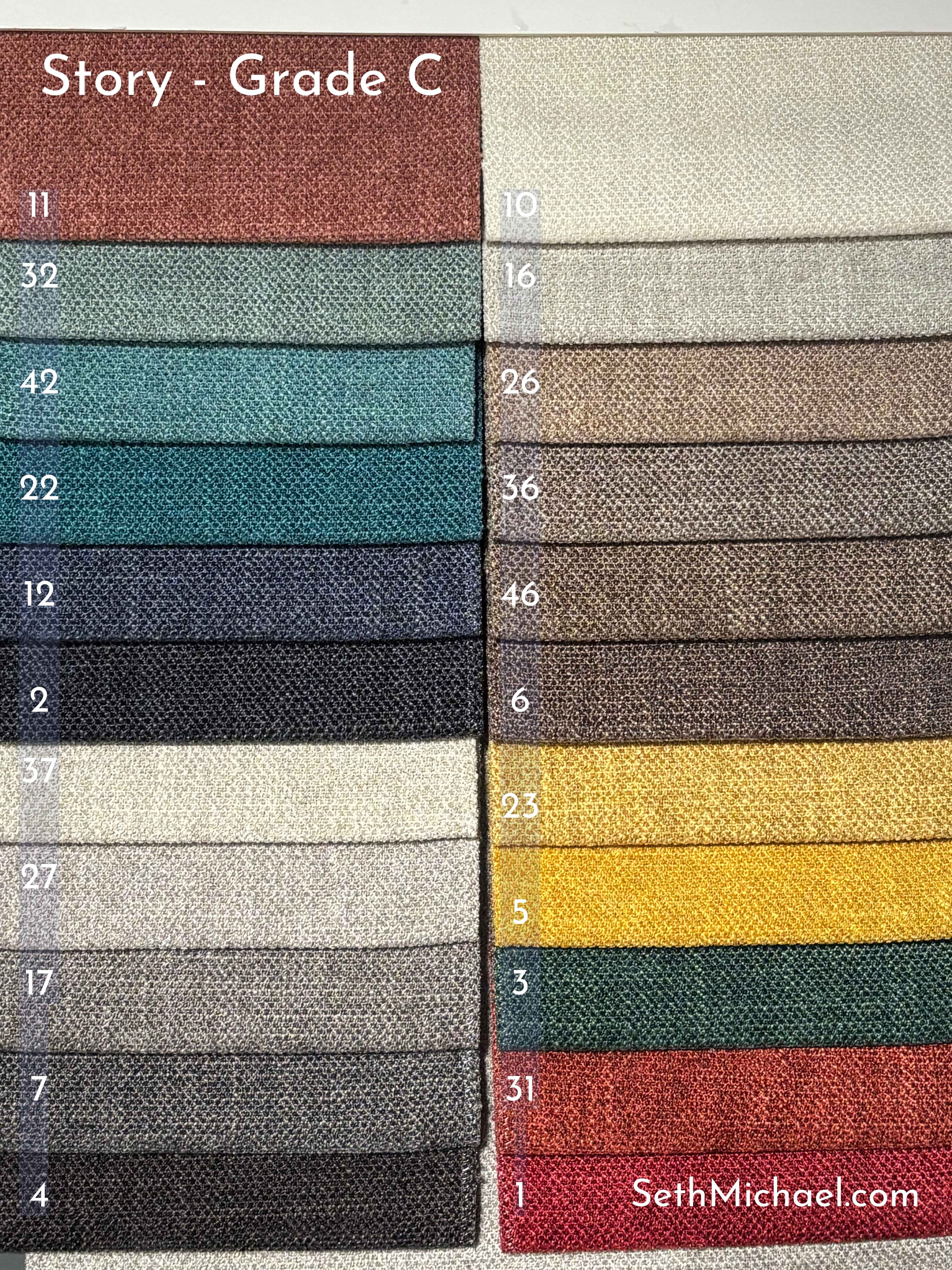 Luonto Story swatch board