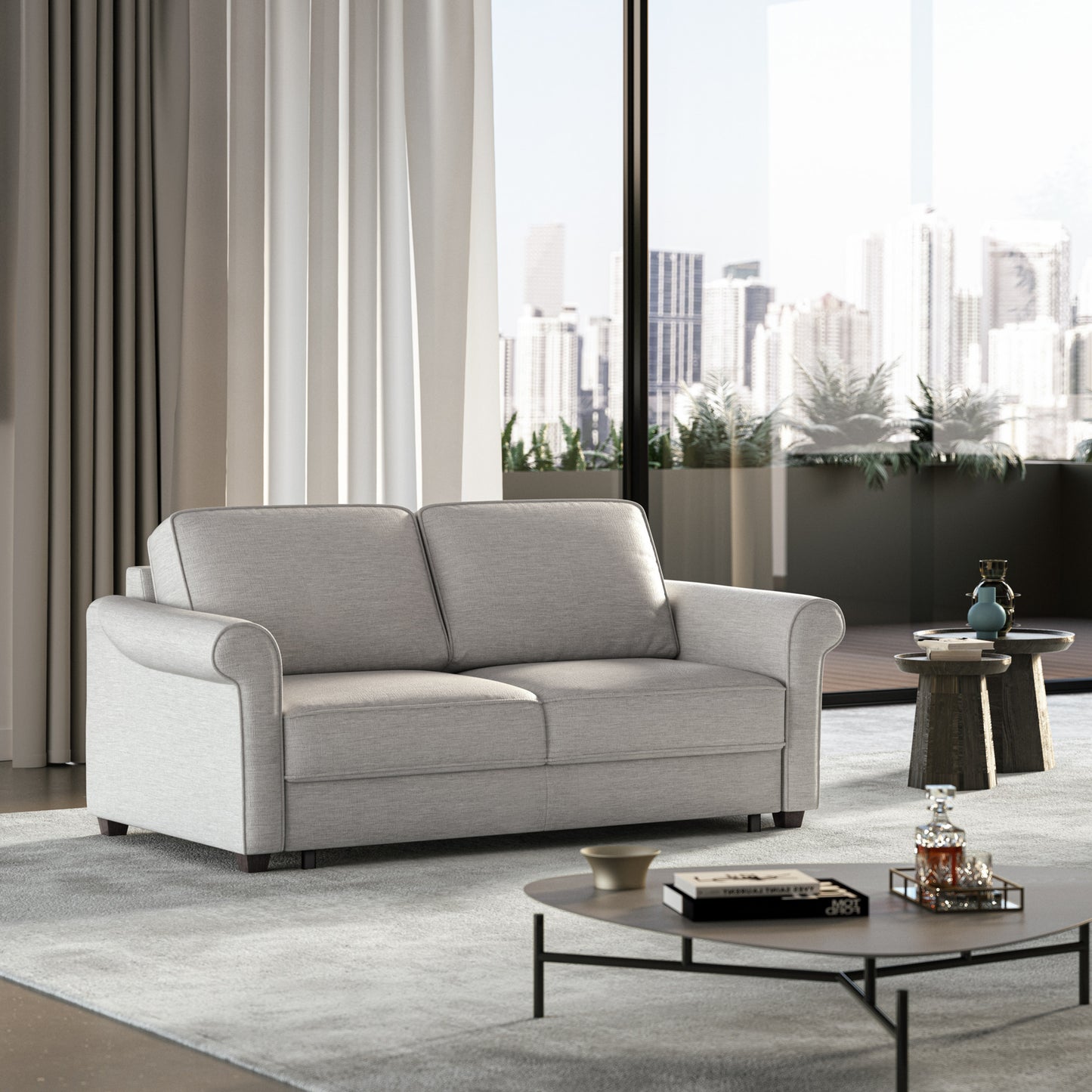 Luonto Charleston King Sleeper Sofa with Level Mechanism