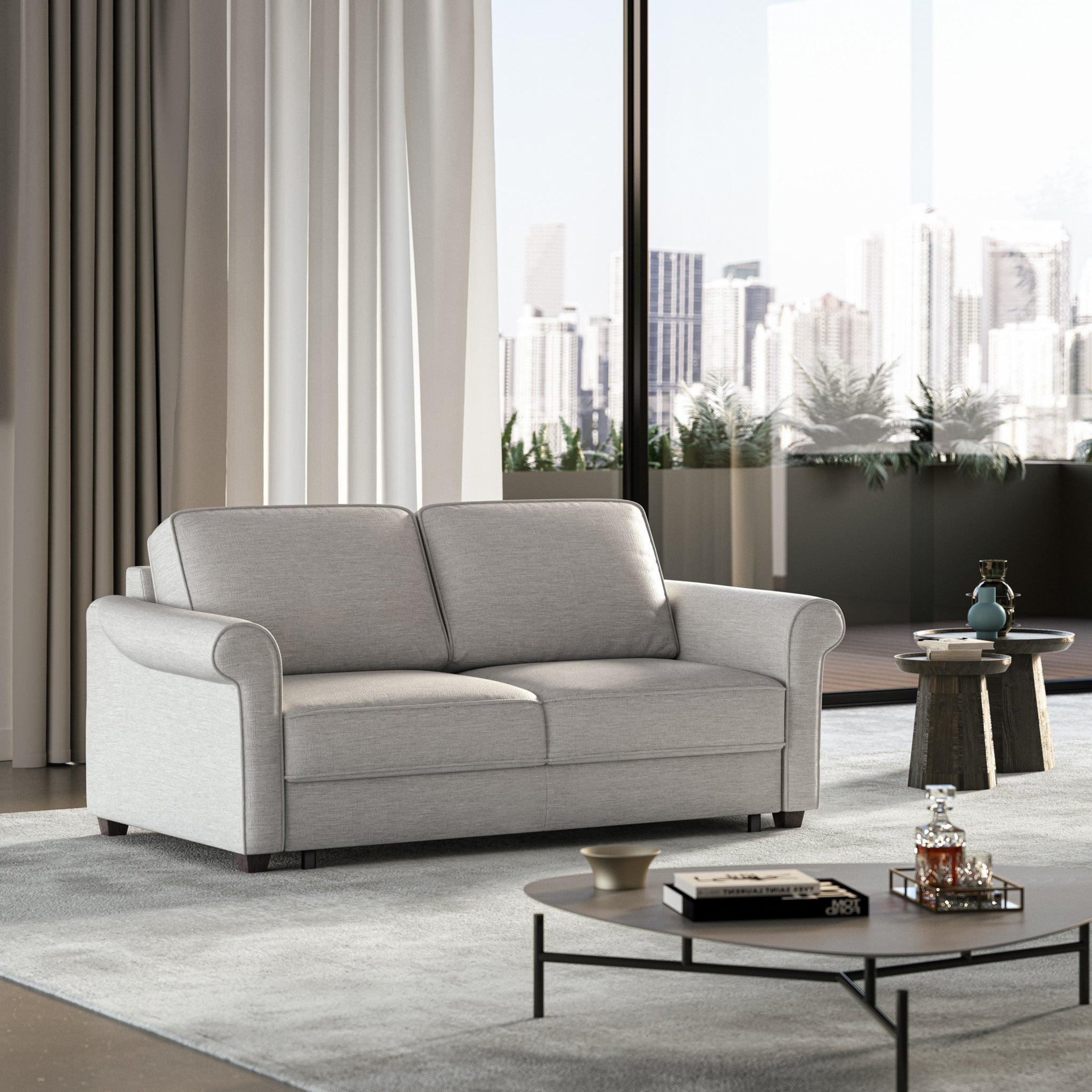 Luonto Charleston Queen Loveseat Sleeper with Level Mechanism