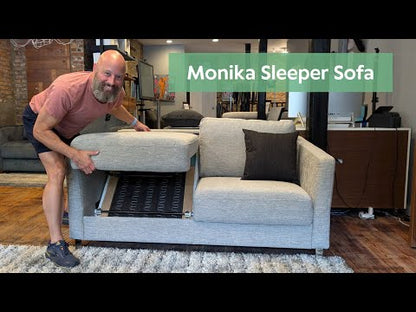 FLOOR SAMPLE Luonto Monika Cot Sleeper in Loule 630 Charcoal with Nest Mechanism