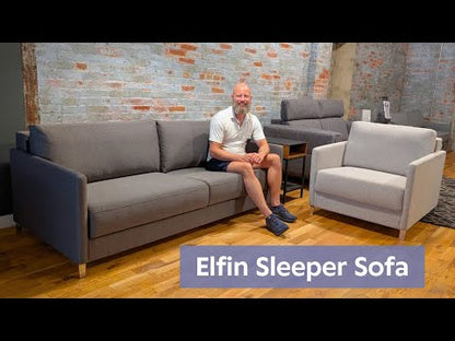 FLOOR SAMPLE Luonto Elfin Cot Chair Sleeper in Rene 01 Light Gray with Nest Mechanism