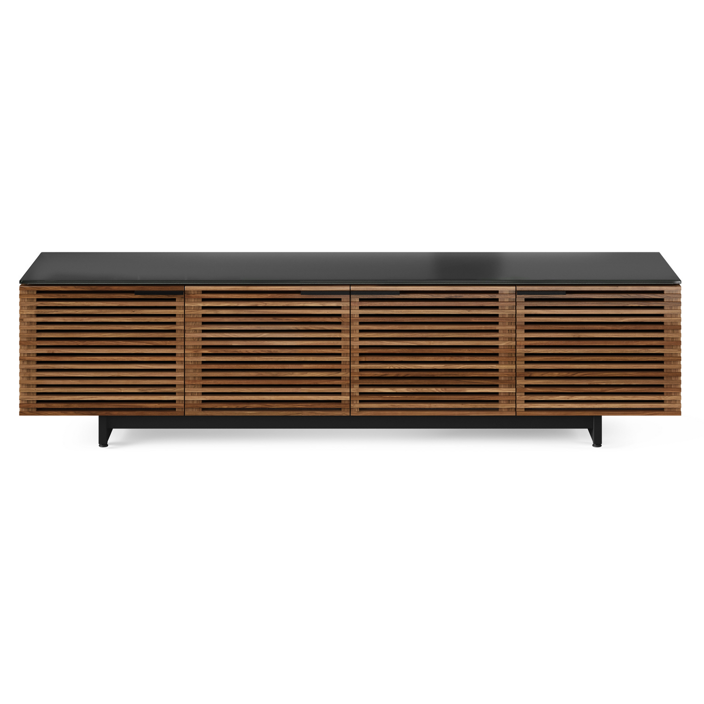 BDI 8173 Corridor Quad Media Cabinet Low in Walnut - FLOOR SAMPLE